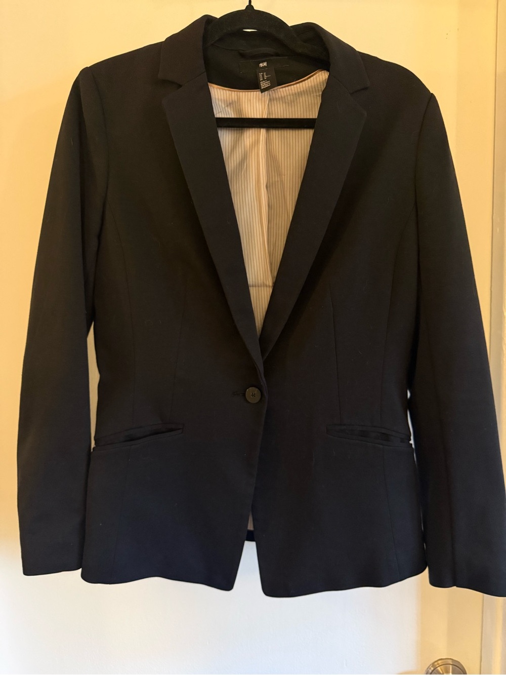 H&M Men's Black Single-Button Blazer